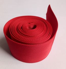 Webbing vermelho de matéria têxtil do Webbing da cavidade do poliéster para a maquinaria da indústria pesada